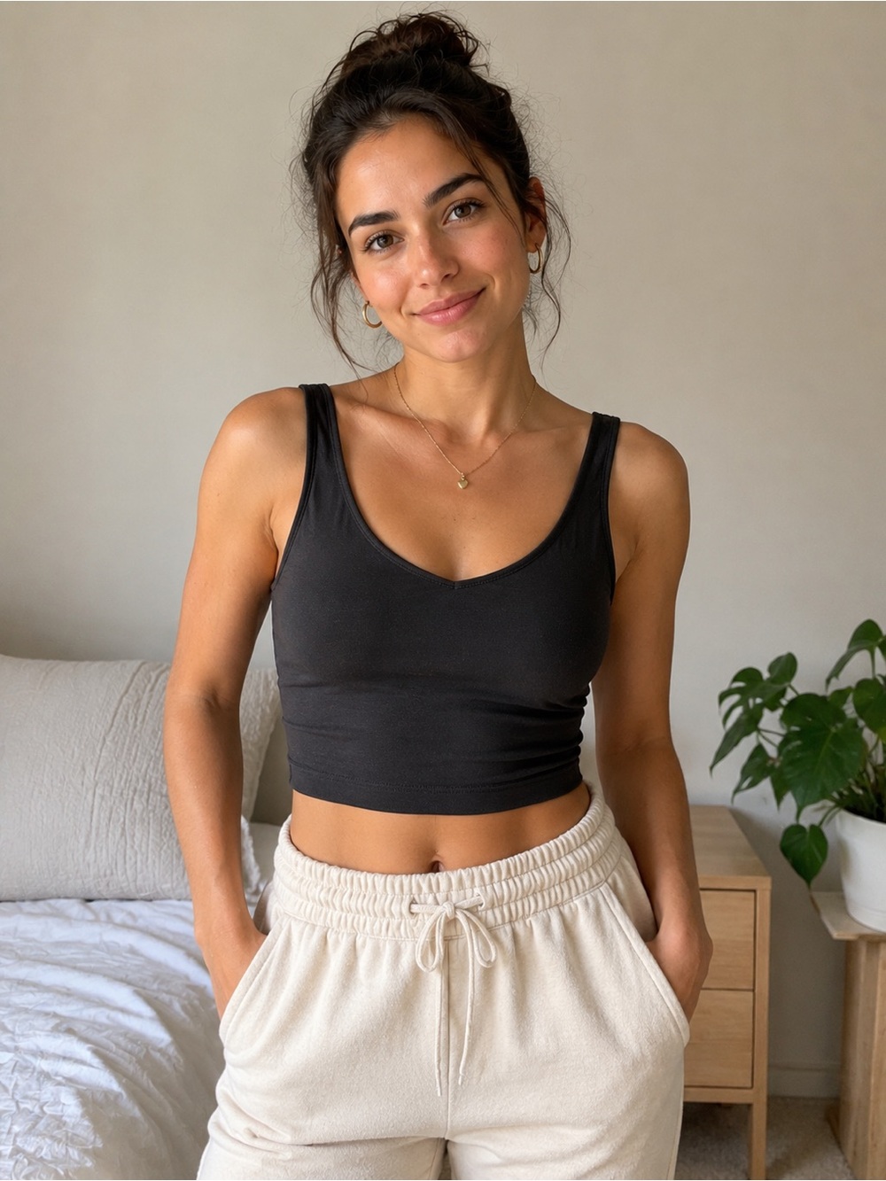 TWO CRZ black yoga top bras